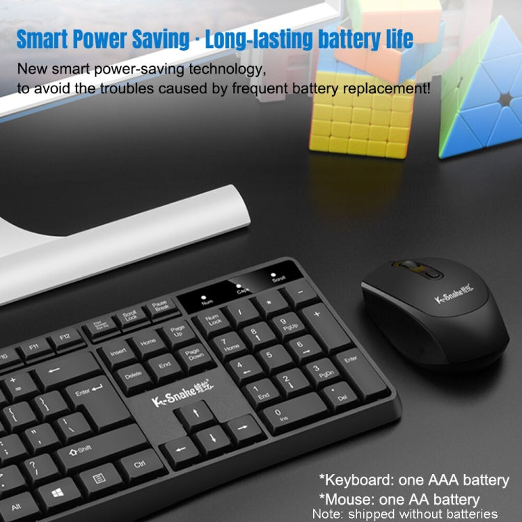 K-Snake WK800 Wireless 2.4G Keyboard Mouse Set Tabletop Computer Notebook Business Office House Use, Color: White - free shipping - PMC Jewellery - Order now!