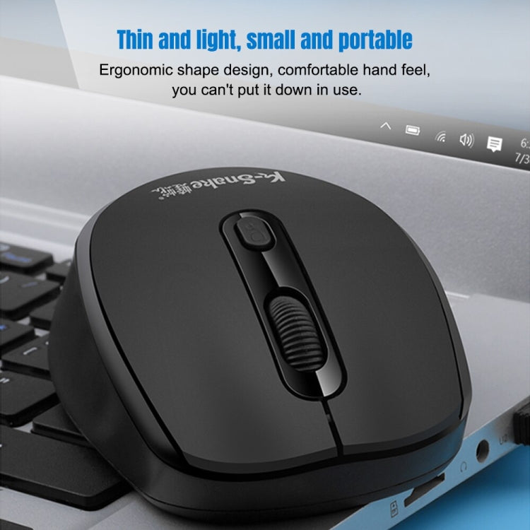 K-Snake WK800 Wireless 2.4G Keyboard Mouse Set Tabletop Computer Notebook Business Office House Use, Color: White - free shipping - PMC Jewellery - Order now!