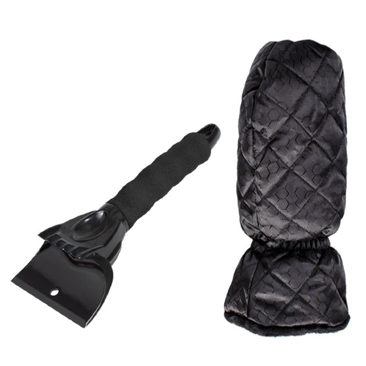 Vehicle Mounted Snow Shovel De-Icer Cleaning Tool, Color: Black+Gloves - Ice Scraper by PMC TechLife | Online Shopping South Africa | PMC TechLife | Buy Now Pay Later Mobicred