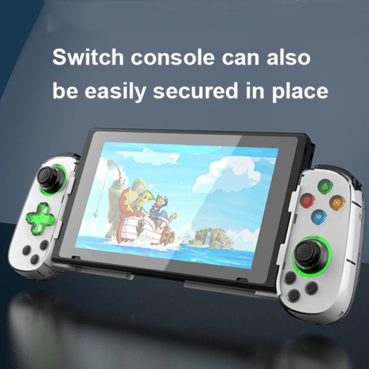 D7 BT5.0 Retractable Gamepad With Light For PC / Android / IPhone /Win7 10 11/Mac OS/Switch(White) - Gamepads by PMC Jewellery | Online Shopping South Africa | PMC Jewellery