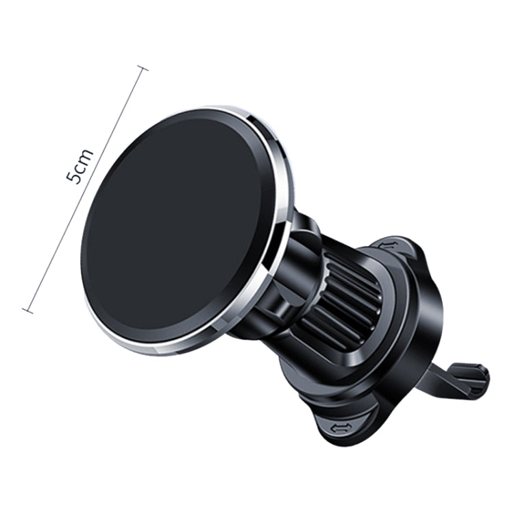 Aluminum Alloy Rotatable Magnetic Car Air Outlet Mobile Phone Holder(Black) - Car Holders by PMC TechLife | Online Shopping South Africa | PMC TechLife | Buy Now Pay Later Mobicred