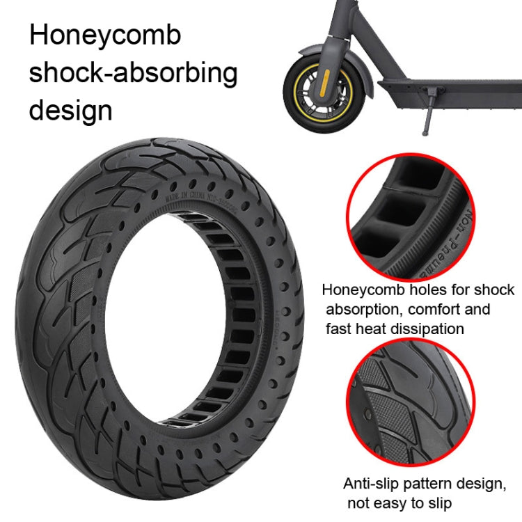 For Ninebot MAX G30 Electric Scooter 10x2.5 Inflatable Honeycomb Solid Run-flat Tire(44mm Slot Red) - Accessories & Parts by PMc TechLife | Online Shopping South Africa | PMc TechLife | Buy Now Pay Later Mobicred