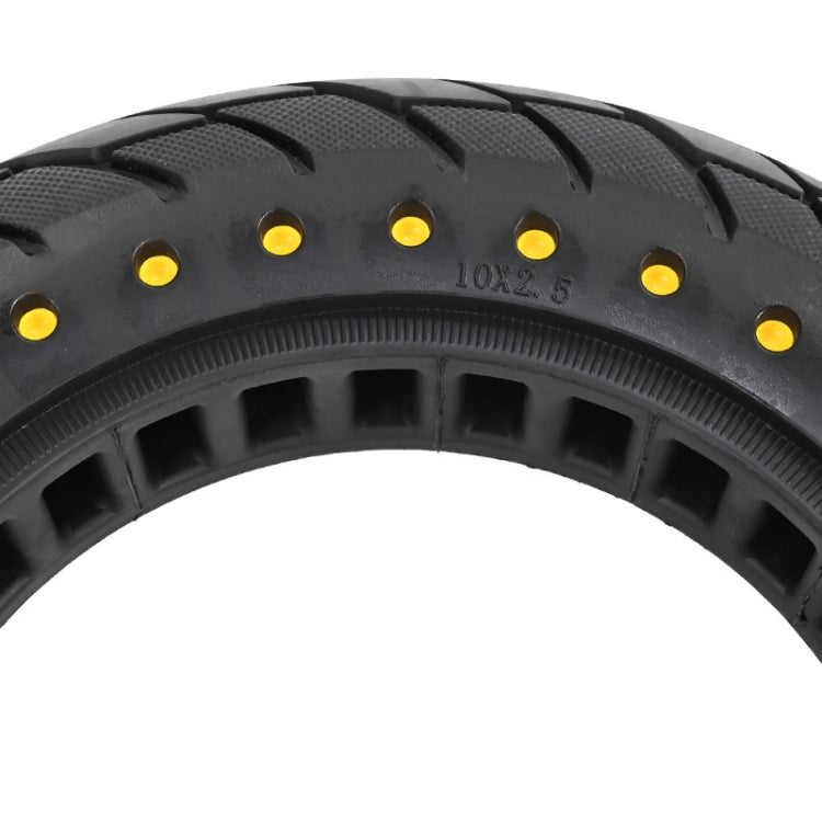 For Ninebot MAX G30 Electric Scooter 10x2.5 Inflatable Honeycomb Solid Run-flat Tire(44mm Slot Yellow) - Accessories & Parts by PMc TechLife | Online Shopping South Africa | PMc TechLife | Buy Now Pay Later Mobicred