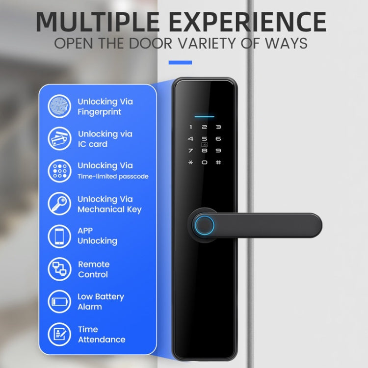 C91 Tuya Smart WiFi Password Fingerprint Electronic Door Lock(Bronze) - Door Lock by PMc TechLife | Online Shopping South Africa | PMc TechLife | Buy Now Pay Later Mobicred