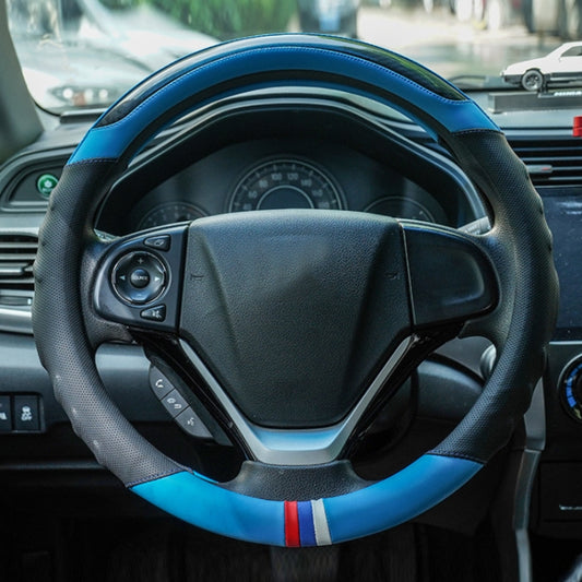 38cm Microfiber Leather Sports Colorful Car Steering Wheel Cover, Color: Blue(O Type) - Steering Wheel Accessories by PMC Jewellery | Online Shopping South Africa | PMC Jewellery | Buy Now Pay Later Mobicred