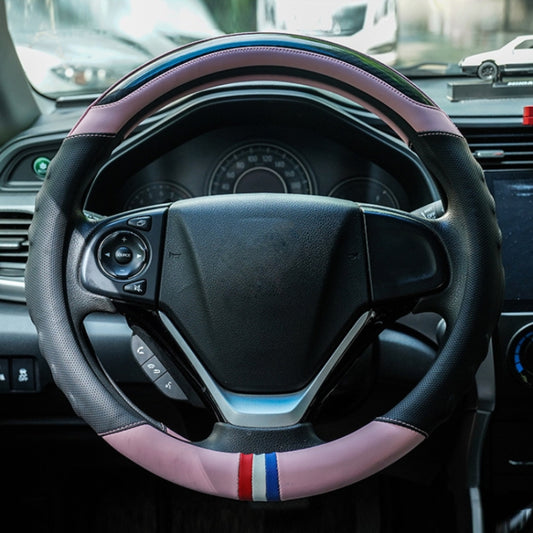 38cm Microfiber Leather Sports Colorful Car Steering Wheel Cover, Color: Pink(D Type) - Steering Wheel Accessories by PMC Jewellery | Online Shopping South Africa | PMC Jewellery | Buy Now Pay Later Mobicred