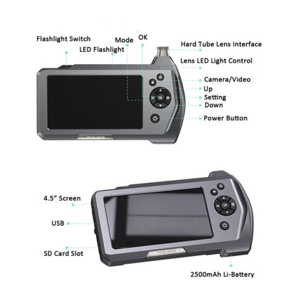 TESLONG NTS450A 4.5-inch Screen Industrial Handheld Endoscope with Light, Speci: 7.6mm Lens -1m -  by TESLONG | Online Shopping South Africa | PMC Jewellery | Buy Now Pay Later Mobicred