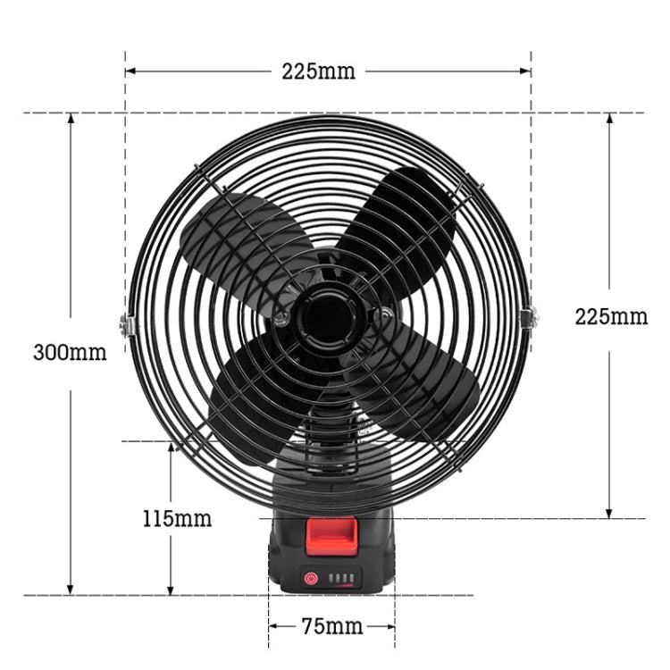 HILDA Portable Powerful Fan Outdoor Hair Dryer, With EU Plug Adaptor, Style: 8 inch With 1 Battery (1500mAh) - free shipping - PMC TechLife - Order now!