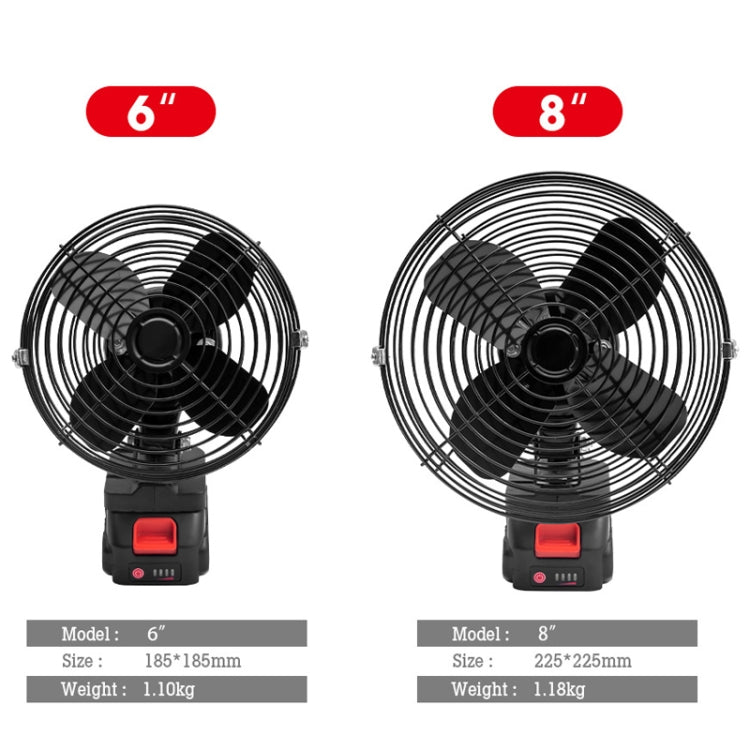 HILDA Portable Powerful Fan Outdoor Hair Dryer, With EU Plug Adaptor, Style: 6 inch With 2 Battery (1500mAh) - free shipping - PMC TechLife - Order now!
