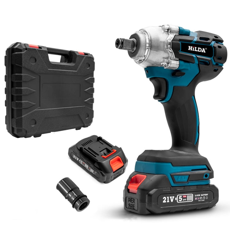HILDA Motorized Wrenches Lithium Repair Parts With 22mm Socket, EU Plug, Model: Blue With 2 Battery+1 Charger(1500mAh) - free shipping - PMC TechLife - Order now!