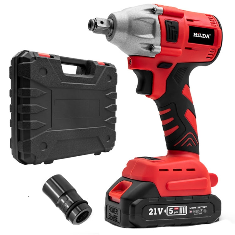 HILDA Motorized Wrenches Lithium Repair Parts With 22mm Socket, EU Plug, Model: Red With 1 Battery+1 Charger(1500mAh) - free shipping - PMC TechLife - Order now!