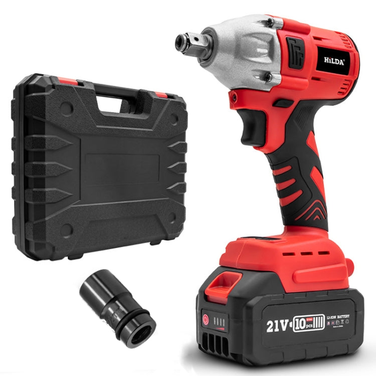 HILDA Motorized Wrenches Lithium Repair Parts With 22mm Socket, EU Plug, Model: Red With 1 Battery+1 Charger (3000mAh) - free shipping - PMC TechLife - Order now!