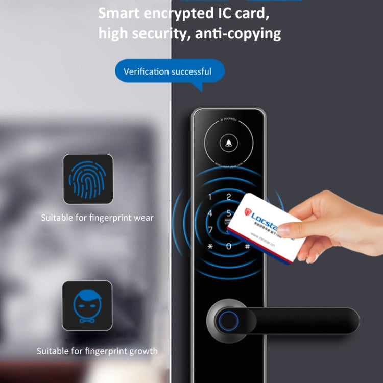 A60 Smart Fingerprint Password Door Lock With Doorbell, Spec: Tuya APP Version Gold - Door Lock by PMc TechLife | Online Shopping South Africa | PMc TechLife | Buy Now Pay Later Mobicred