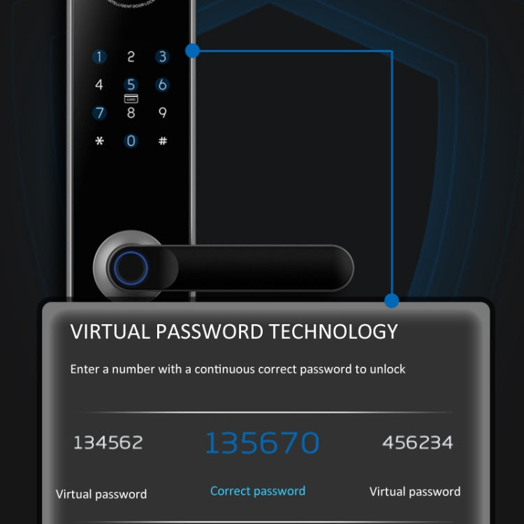 A60 Smart Fingerprint Password Door Lock With Doorbell, Spec: Tuya APP Version Gray - Door Lock by PMc TechLife | Online Shopping South Africa | PMc TechLife | Buy Now Pay Later Mobicred