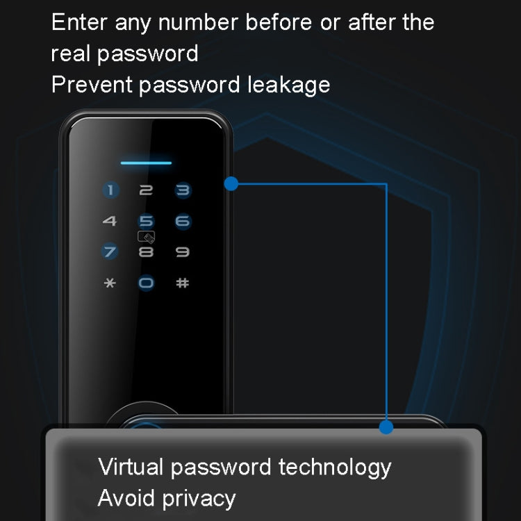 C89 Smart Fingerprint Password Lock Home Indoor Door TUYA System Lock(Silver) - Door Lock by PMc TechLife | Online Shopping South Africa | PMc TechLife | Buy Now Pay Later Mobicred