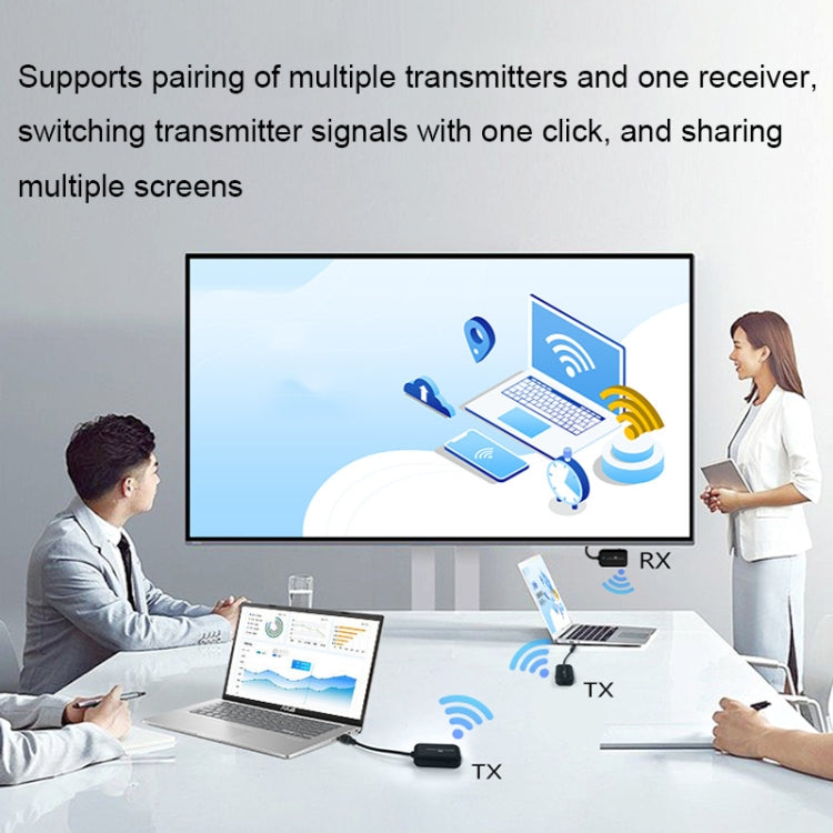 PWAY DT248W-H 30m Wireless HD Screen Projector Office Conference Screen Sharing Device(HDMI Interface) - free shipping - PMC TechLife - Order now!