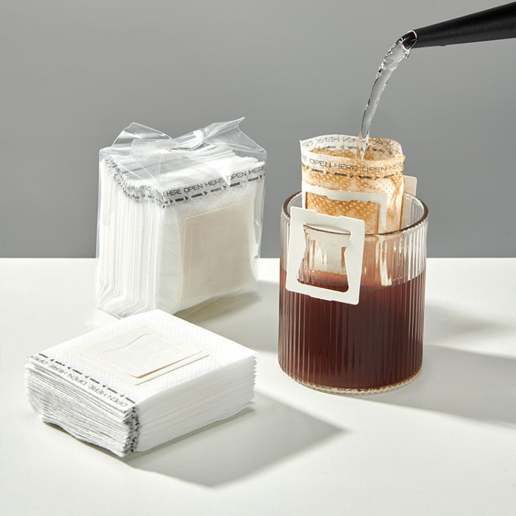 50pcs /Pack Ear-mounted Coffee Filter Portable Drip Coffee Filter Paper Coffee Powder Filter Bag - free shipping - PMC TechLife - Order now!