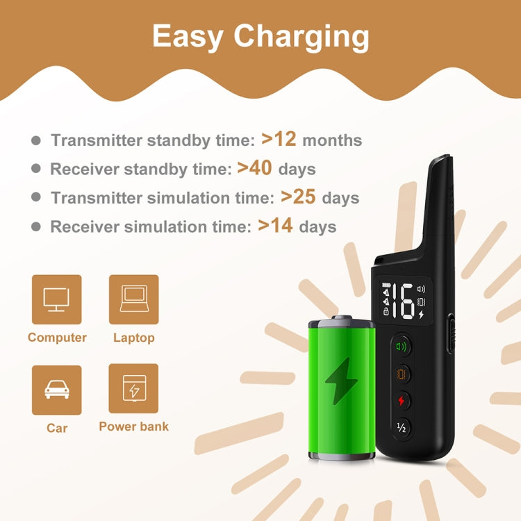 Pet Wrap-around Electric Shock Column Powerful Electronic Training Collar, Style: Receiver + Remote - Training Aids by PMC TechLife | Online Shopping South Africa | PMC TechLife | Buy Now Pay Later Mobicred