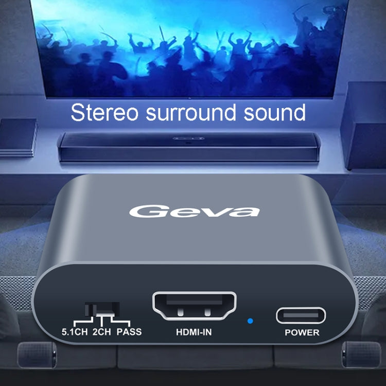 Geva SEP02 4K HDMI Audio Splitter 5.1 Optical Converter - Splitter by Geva | Online Shopping South Africa | PMC Jewellery