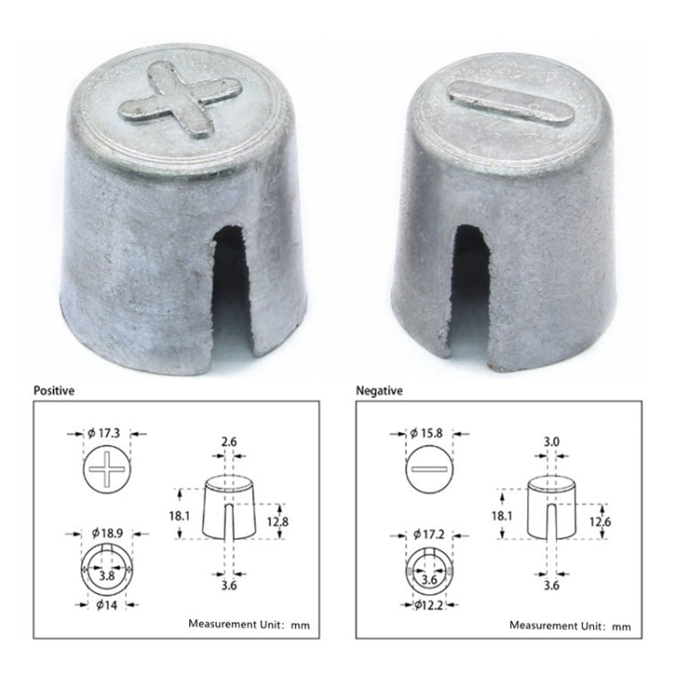 Lead Alloy Battery Small to Large Terminal Battery Conversion Connector - Booster Cable & Clip by PMC Jewellery | Online Shopping South Africa | PMC Jewellery