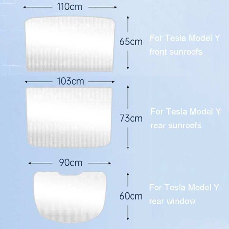 5pcs /Set For Tesla Model Y Ice Crystal Sunshade Car Roof Front And Rear Sunroof Shade(Beige) - Window Foils & Solar Protection by PMC TechLife | Online Shopping South Africa | PMC TechLife | Buy Now Pay Later Mobicred