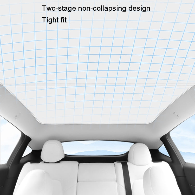 2pcs /Set For Tesla Model Y Ice Crystal Sunshade Car Roof Front And Rear Sunroof Shade(Black) - Window Foils & Solar Protection by PMC TechLife | Online Shopping South Africa | PMC TechLife | Buy Now Pay Later Mobicred