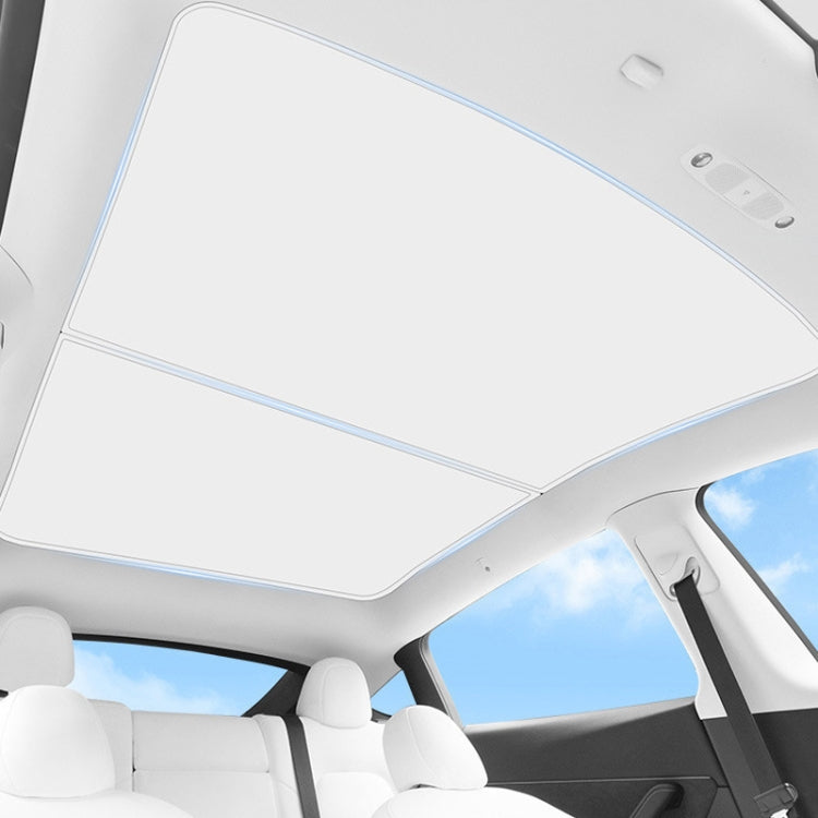 4pcs /Set For Tesla Model Y Ice Crystal Sunshade Car Roof Front And Rear Sunroof Shade(Beige) - Window Foils & Solar Protection by PMC TechLife | Online Shopping South Africa | PMC TechLife | Buy Now Pay Later Mobicred