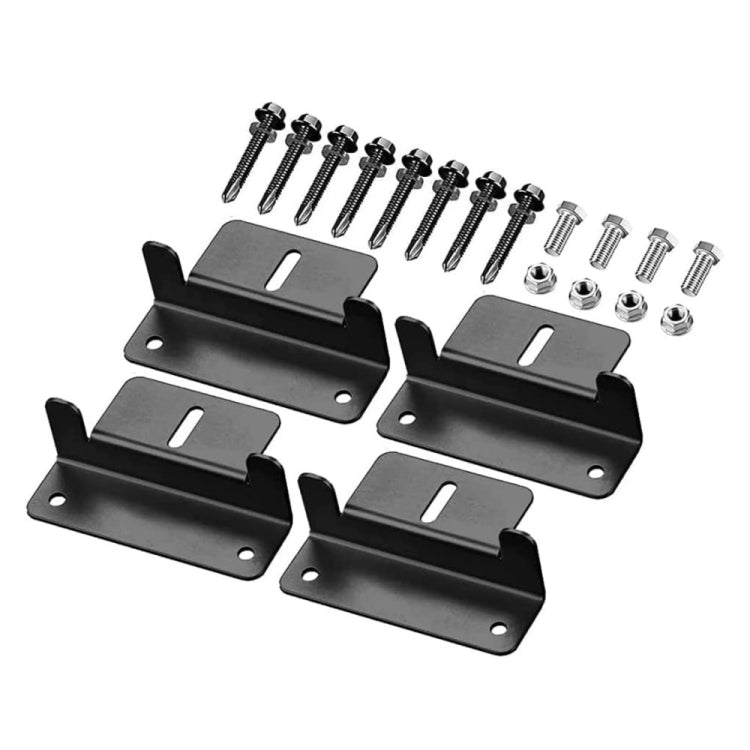 4pcs /Set Aluminum Solar Panel Mounting Bracket(Black) - Bumper by PMC Jewellery | Online Shopping South Africa | PMC Jewellery | Buy Now Pay Later Mobicred