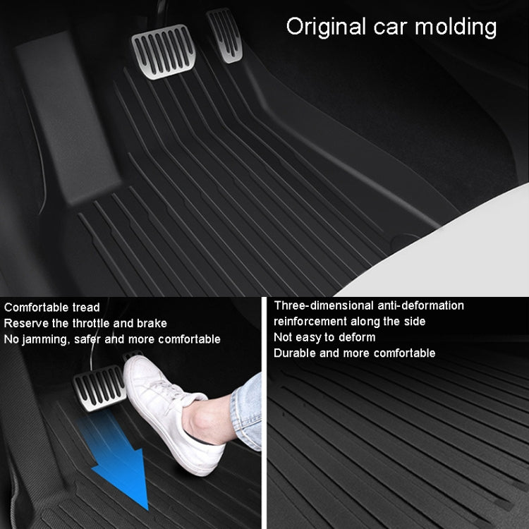 3pcs /Set For Tesla Model Y TPE Injection Car Foot Mats Interior Accessories - Seat Accessories by PMC Jewellery | Online Shopping South Africa | PMC Jewellery | Buy Now Pay Later Mobicred