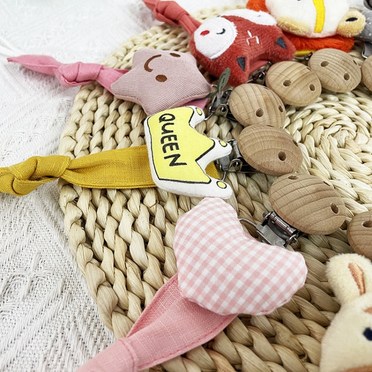 Animal Head Pacifier Chain Newborn Pacifier Clip, Style: Pink Stars - Cups & Silicone Nipple by PMC TechLife | Online Shopping South Africa | PMC TechLife | Buy Now Pay Later Mobicred