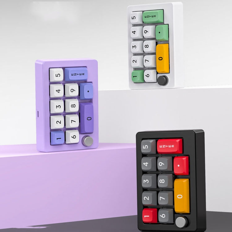 MKESPN 13 Keys RGB Multi-Function Macro Programming Mechanical Keypad Wired With Knob Keyboard(Light Purple) - Mini Keyboard by MKESPN | Online Shopping South Africa | PMC Jewellery | Buy Now Pay Later Mobicred