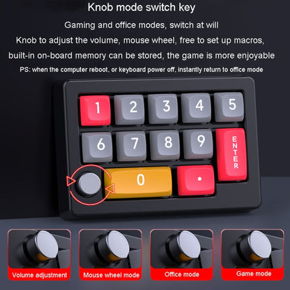 MKESPN 13 Keys RGB Multi-Function Macro Programming Mechanical Keypad Wired With Knob Keyboard(Light Purple) - Mini Keyboard by MKESPN | Online Shopping South Africa | PMC Jewellery | Buy Now Pay Later Mobicred