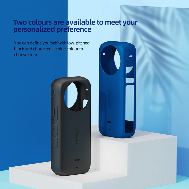 For Insta360 X3 AMagisn Body Silicone Protective Cover, Style: Body+Lens Case (Black) - free shipping - PMC TechLife - Order now!