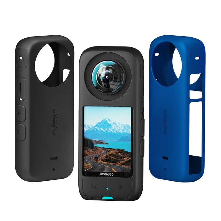 For Insta360 X3 AMagisn Body Silicone Protective Cover, Style: Body+Lens Case (Black) - free shipping - PMC TechLife - Order now!