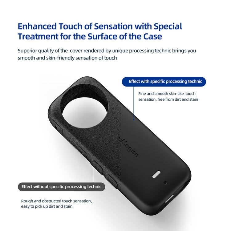For Insta360 X3 AMagisn Body Silicone Protective Cover, Style: Body+Lens Case (Black) - free shipping - PMC TechLife - Order now!