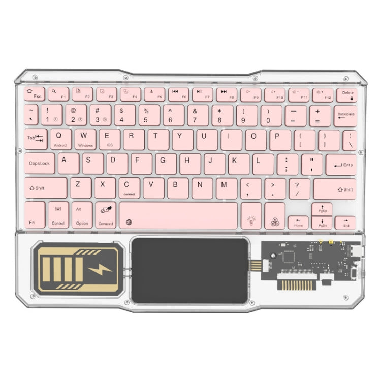 KB-333 RGB Backlit Wireless Bluetooth Keyboard Cell Phone Tablet Laptop Compatible Keypad(Pink) - Universal Keyboard by PMC Jewellery | Online Shopping South Africa | PMC Jewellery