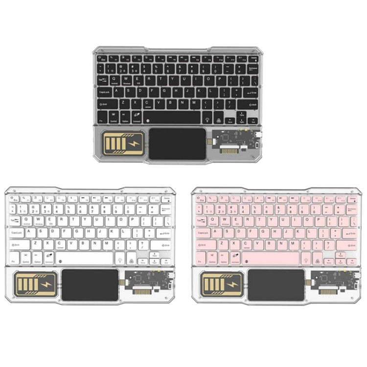 KB-333 RGB Backlit Wireless Bluetooth Keyboard Cell Phone Tablet Laptop Compatible Keypad(Black) - Universal Keyboard by PMC Jewellery | Online Shopping South Africa | PMC Jewellery