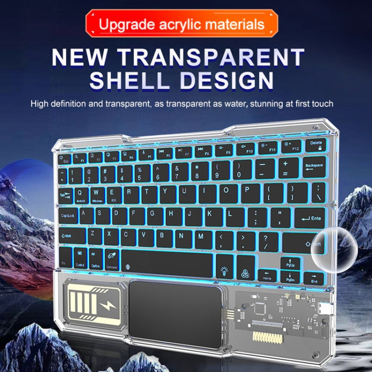 KB-333 RGB Backlit Wireless Bluetooth Keyboard Cell Phone Tablet Laptop Compatible Keypad(White) - Universal Keyboard by PMC TechLife | Online Shopping South Africa | PMC TechLife