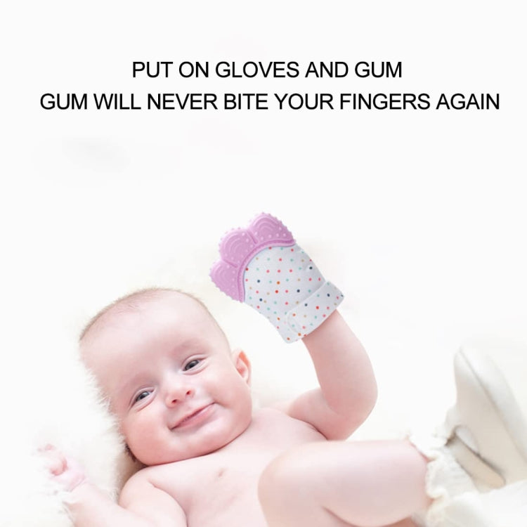 Baby Teething Gloves Anti-bite Silicone Teething Ring Toys(Green) - Baby Toys by PMC TechLife | Online Shopping South Africa | PMC TechLife