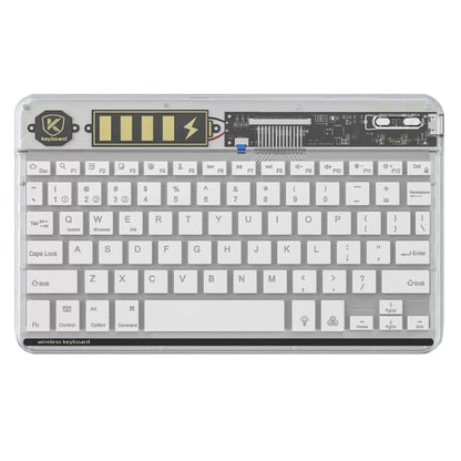 Transparent Lighting Bluetooth Keyboard 10 Inch Wireless Silent Keypad(White) - Universal Keyboard by PMC Jewellery | Online Shopping South Africa | PMC Jewellery