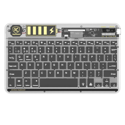 Transparent Lighting Bluetooth Keyboard 10 Inch Wireless Silent Keypad(Black) - Universal Keyboard by PMC Jewellery | Online Shopping South Africa | PMC Jewellery