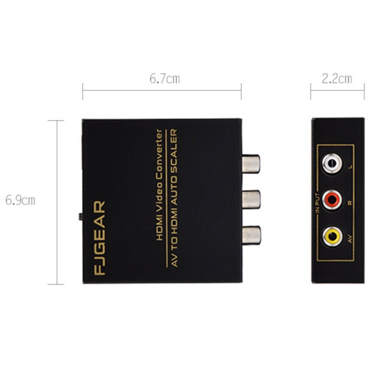 FJGEAR FJ-AH1308 AV To HDMI Converter With Auto Scaling - free shipping - PMC Jewellery - Order now!