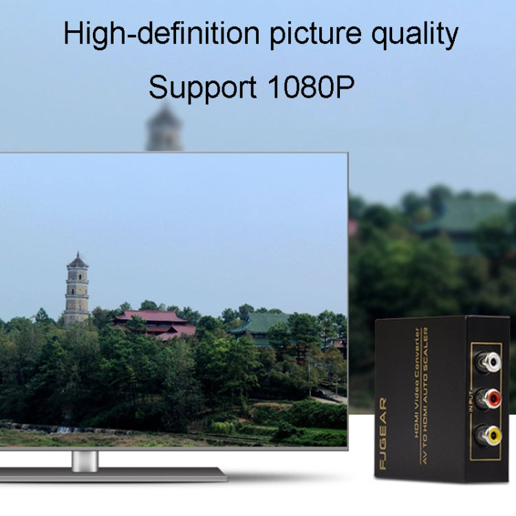 FJGEAR FJ-AH1308 AV To HDMI Converter With Auto Scaling - free shipping - PMC Jewellery - Order now!