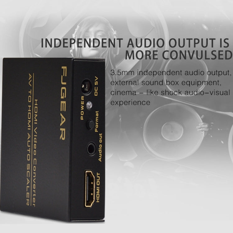FJGEAR FJ-AH1308 AV To HDMI Converter With Auto Scaling - free shipping - PMC Jewellery - Order now!