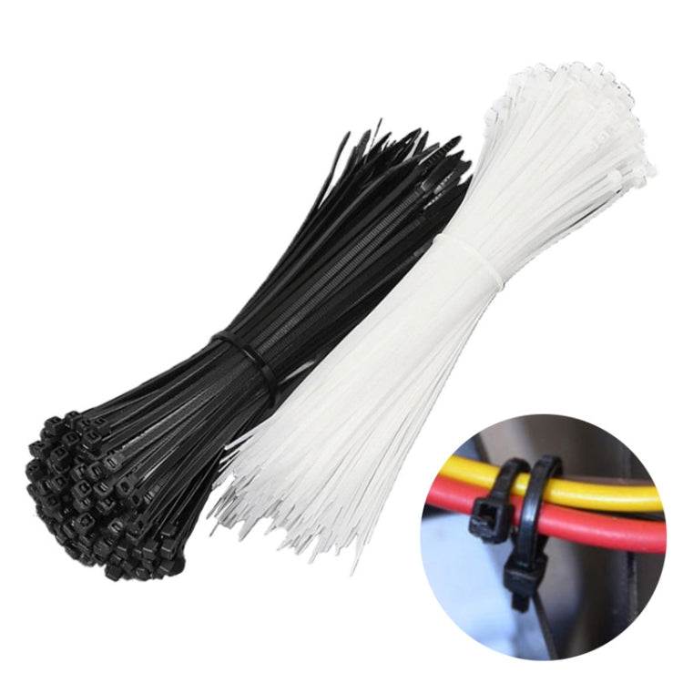 100pcs /Pack 8x600mm National Standard 7.6mm Wide Self-Locking Nylon Cable Ties Plastic Bundle Cable Ties(White) - free shipping - PMC Jewellery - Order now!