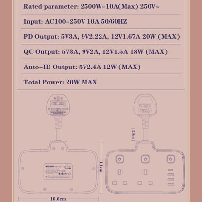 LDNIO Without Wire Adapter Plug Board Converter, Specification: UK Plug Hole - Extension Socket by LDNIO | Online Shopping South Africa | PMC Jewellery | Buy Now Pay Later Mobicred