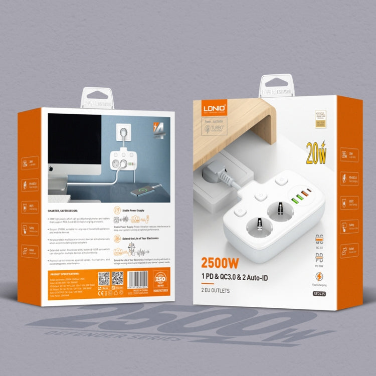 LDNIO Without Wire Adapter Plug Board Converter, Specification: Universal Hole EU Plug - Extension Socket by LDNIO | Online Shopping South Africa | PMC Jewellery | Buy Now Pay Later Mobicred