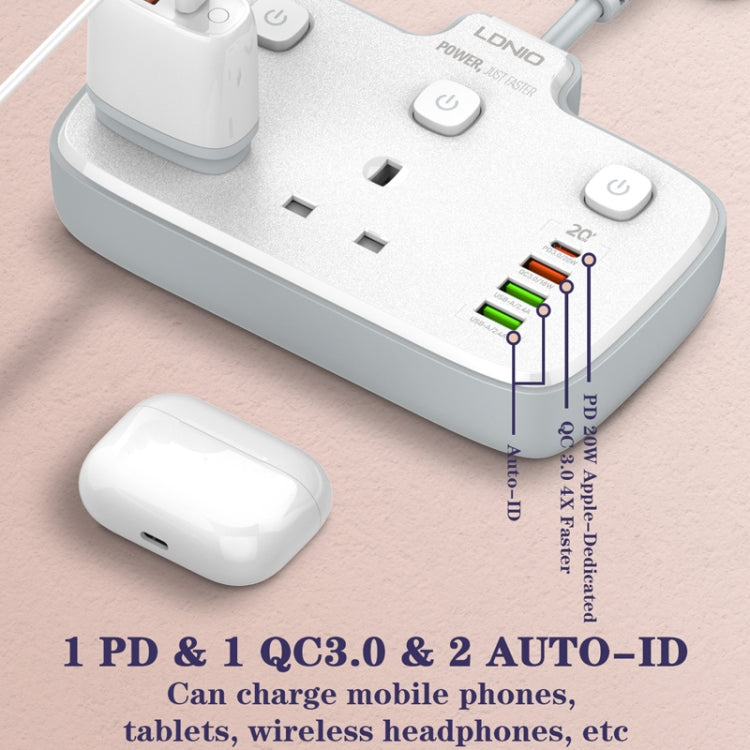 LDNIO Without Wire Adapter Plug Board Converter, Specification: Universal Hole EU Plug - Extension Socket by LDNIO | Online Shopping South Africa | PMC Jewellery | Buy Now Pay Later Mobicred