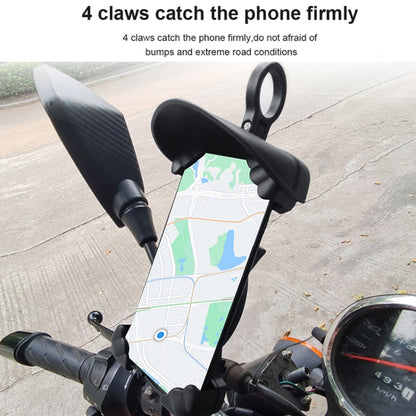 Motorcycle Sunshade Rainproof Mobile Phone Holder, Shape: Charging Mirror Holder 18W (QC3.0) - Holder by PMC Jewellery | Online Shopping South Africa | PMC Jewellery | Buy Now Pay Later Mobicred