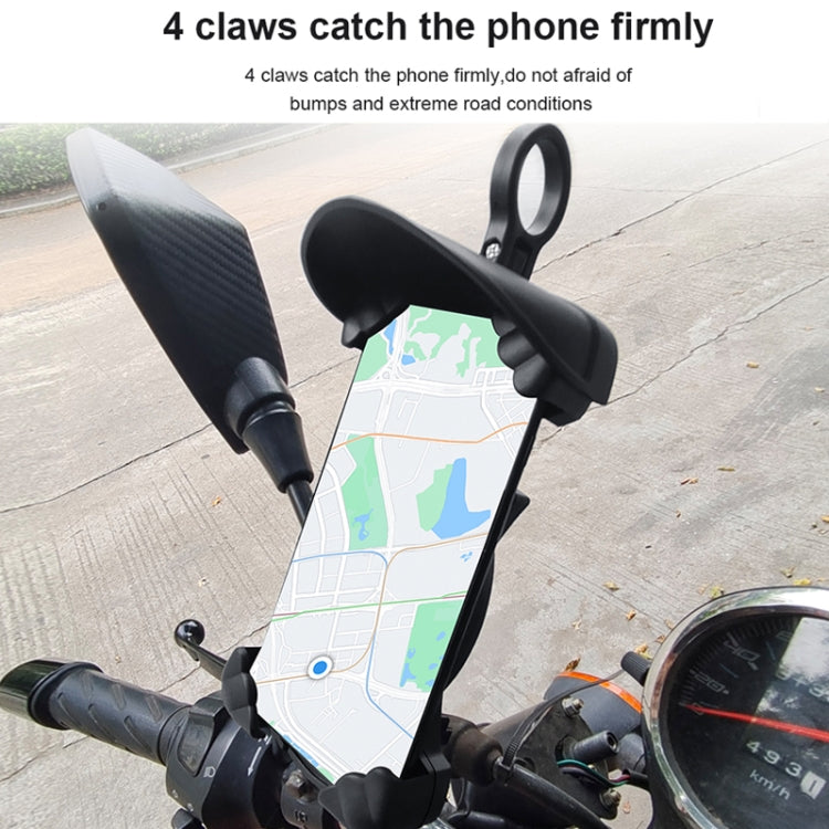 Motorcycle Sunshade Rainproof Mobile Phone Holder, Shape: Charging Handlebar Holder 5V-2A - Holder by PMC Jewellery | Online Shopping South Africa | PMC Jewellery | Buy Now Pay Later Mobicred